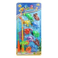 Настольная игра Рыбалка магнитная, 10 фигурок + 2 удочки - 329-9