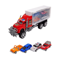 Игровой набор Junfa Toys Автовоз с четырьмя легковыми машинками - C-00365
