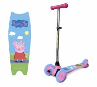 Самокат 1TOY Peppa, голубой-сиреневый - Т11698
