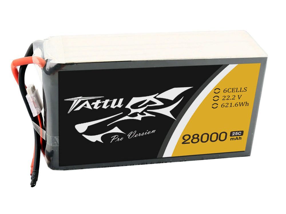 Аккумулятор GensAce LiPo TATTU 28000mAh 22.2V 25C 6S1P with AS150*XT150 plug - TA-25C-28000-6S1P-AS150