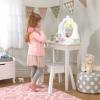 Игровой набор KidKraft Белый туалетный столик из дерева для девочки *Модница* (White Medium Vanity | Stool) - 13009_KE