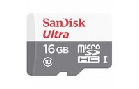 Карта памяти miscoSDHC UHS-I SANDISK Ultra 80 16 Гб, 80 МБ|с, 533x, Class 10 - SDSQUNS-016G-GN3MA