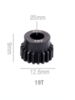 Шестерня стальная Pinion gear 19T M0.6 для вала 5mm - SWS-M06-5-19T