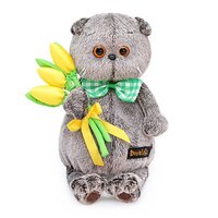 Мягкая игрушка Budi Basa Басик с желтыми тюльпанами 19 см - Ks19-138