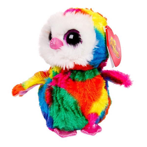 Мягкая игрушка ABtoys Совенок мультиколор, 15 см - M0034п
