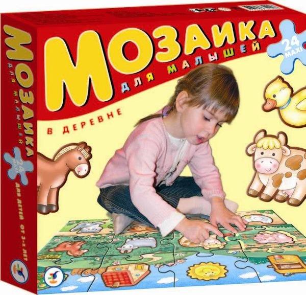 Мозаика для малышей Дрофа В деревне (мега-пазл) - 1710|35200