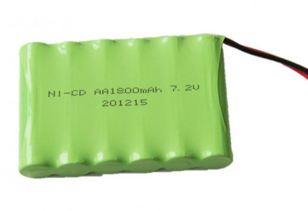 Аккумулятор NI-CD AA 7.2V 1800MAH форма FLATPACK разъем MiniTamiya - NICD-AA-72F-1800-MiniTamiya
