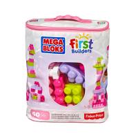 Конструктор 60 деталей в розовой сумке Mega Bloks - DCH54