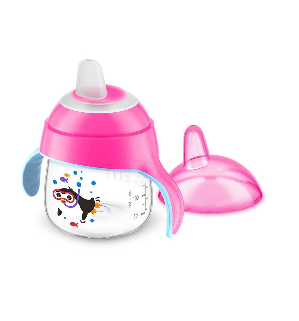 Чашка-непроливайка Philips Avent с 6 мес, розовая - SCF751|07