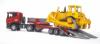 Игровой набор Bruder Тягач с прицепом–платформой Scania с гусеничным бульдозером CAT - 03-555