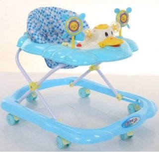 Ходунки Кря-кря голубой, музыка, стоппер - 612-8-BLUE