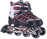 Коньки роликовые 1toy S (31-34), черно-красный - Т14962