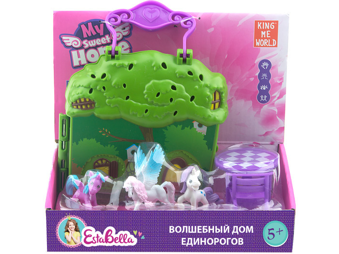 Домик Единорога Estabella Лесной с жителями 22*19,5*11,5 см.