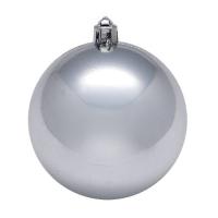 Новогодний шар Snowmen, серебристый, 20 см - ЕК0079