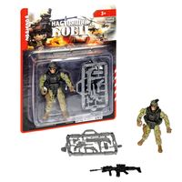 Набор игровой АРМИЯ *НАСТОЯЩИЙ БОЕЦ*, фигурка солдата в каске с комплектом оружия Bondibon - ВВ5298