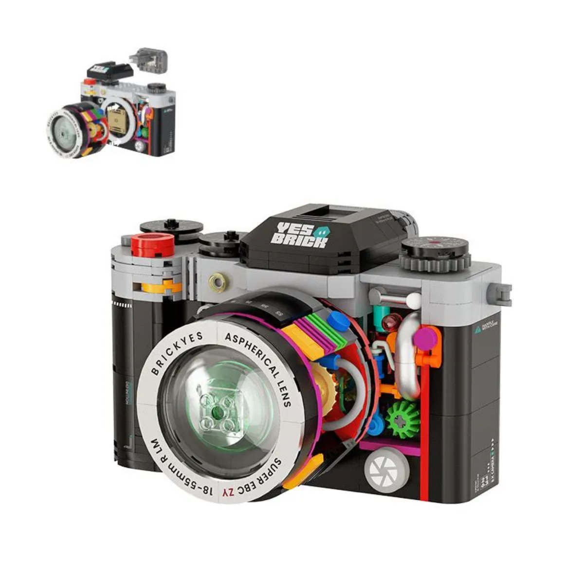 Конструктор RToy 3D из миниблоков Ретро фотоаппарат, 556 элементов - WL2164