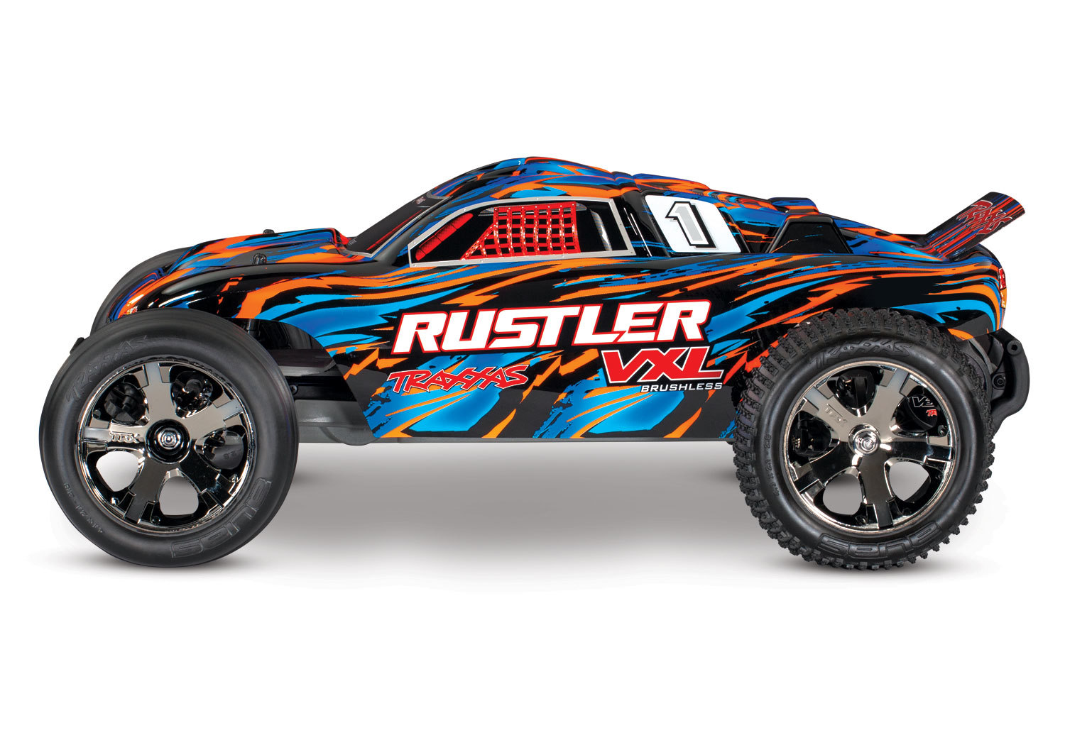 Радиоуправляемый трагги TRAXXAS Rustler VXL TQi Ready to Bluetooth Module TSM 2WD RTR масштаб 1:10 2.4G - TRA37076-4-Y