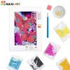 Алмазная мозаика Maxi Art Бабочки 10х15 см - MA-KN0260-6