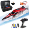 Радиоуправляемый катер HJ Toys Red SpeedBoat с сумкой RTR 2.4G - HJ808-A1-BAG