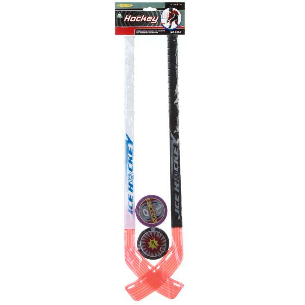 Игровой набор Hockey - 2 хоккейные клюшки и 2 шайбы 206A - Ф81614
