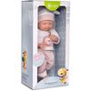 Пупс Junfa Pure Baby в белой со львенком кофточке, бело-розовых в полоску штанишках и шапочке, 35см - WJ-22521
