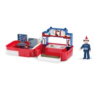 Игровой набор EFKO Пожарная станция с фигуркой пожарного в чемоданчике - 32218EF-CH