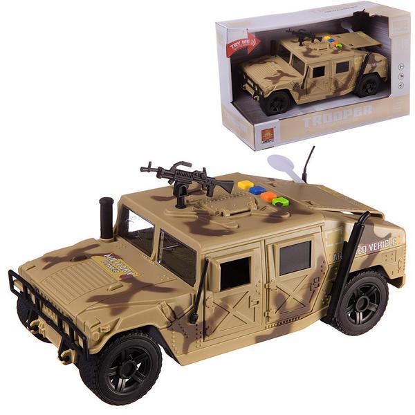 Машинка ABtoys *Военная*, инерционная, звук и свет, масштаб 1:16 - WY610B