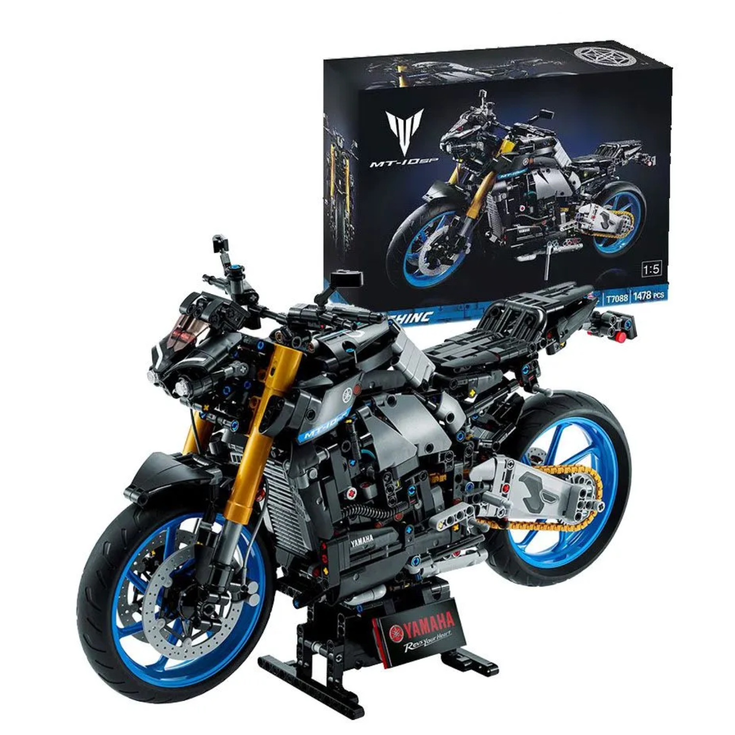 Конструктор Lepin Большой мотоцикл Yamaha MT-10 SP (Ямаха) 45см, 1478 элементов - LE-68995