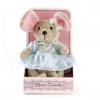 Мягкая игрушка Fluffy Family Мышка шарнирная Вaby mouse *Капелька*  в платье - 681209