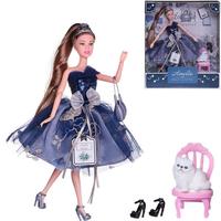 Кукла ABtoys *Amelia. Вечерний раут* с диадемой, 30см - PT-01625