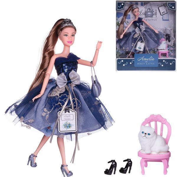 Кукла ABtoys *Amelia. Вечерний раут* с диадемой, 30см - PT-01625