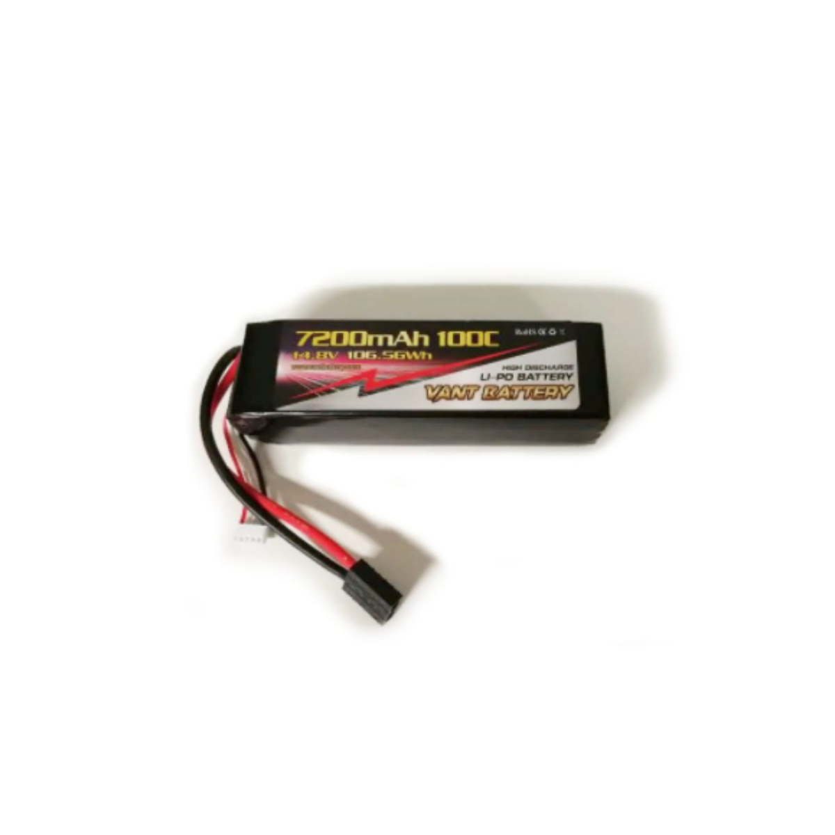 Аккумулятор LiPo Vant - 14.8В 7200мАч 100C (4S, мягкий корпус, разъём XT60) - VTB-4S-7200-100C