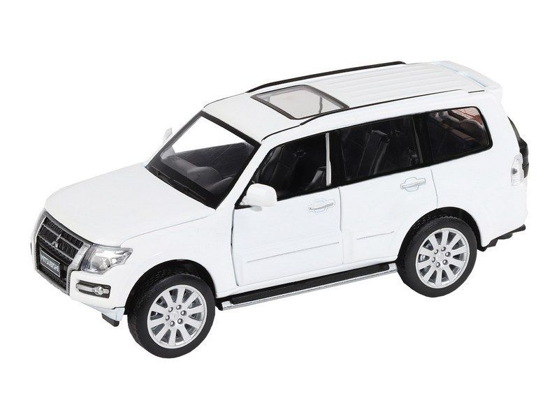 Машина Автопанорама Mitsubishi Pajero 4WD Tubro, белый, масштаб 1:33, свет, звук, инерция - JB1251432