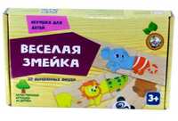 Настольная игра Десятое королевство Домино деревянное *Веселая змейка* - 00771ДК