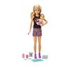 Игровой набор Mattel Barbie Няня Блондинка с малышом и аксессуарами - GRP13