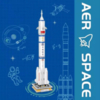 Конструктор Balody 3D из миниблоков Space Ракета-1 со спутником, 869 элементов - BA21049