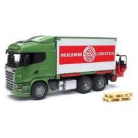 Фургон Bruder Scania с погрузчиком и паллетами - 03-580