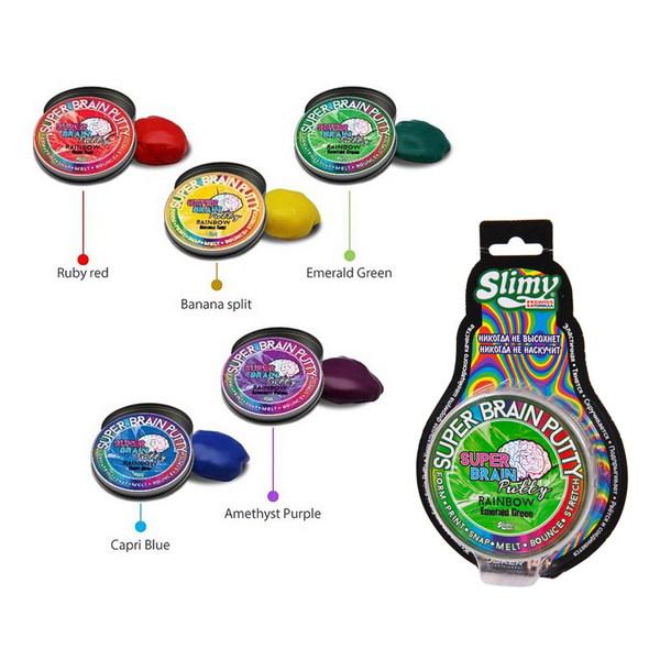 Жвачка для рук *Super Brain Putty*, серия *Радуга*, 5 цветов в линейке, - 33983