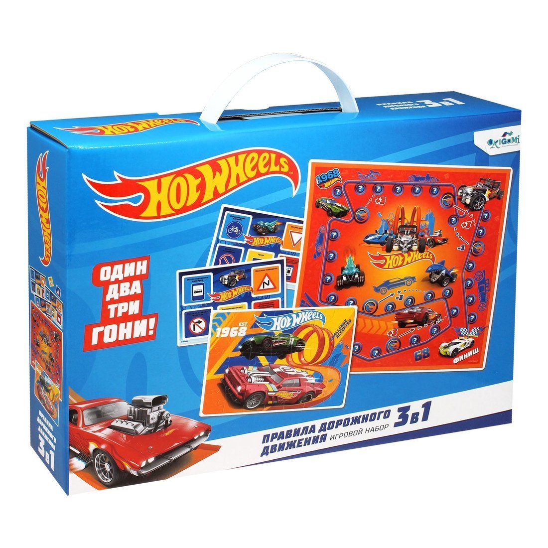 Настольная игра Origami Обучающий набор 3в1 Hot wheels Правила дорожного движения - 07026