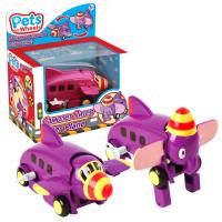Заводная фигурка Dracco Pets on Wheels  Самолет Слон Питер - D179001-3855