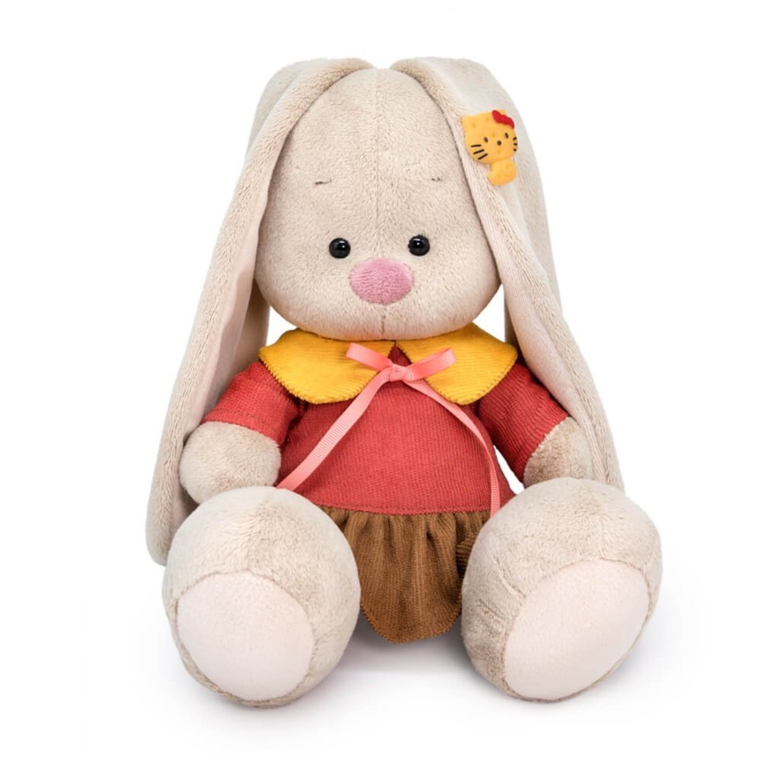 Мягкая игрушка Budi Basa Зайка Ми в платье с желтым воротником 18 см - SidS-491