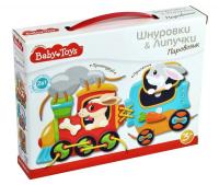 Шнуровки и липучки Десятое Королевство BabyToys *Паровозик* - 02926ДК