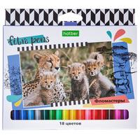 Фломастеры Hatber ECO Сафари 18 цв. - FP-067046