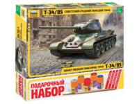 Сборная модель подарочная Zvezda Советский средний танк, масштаб 1:35 - 3687П