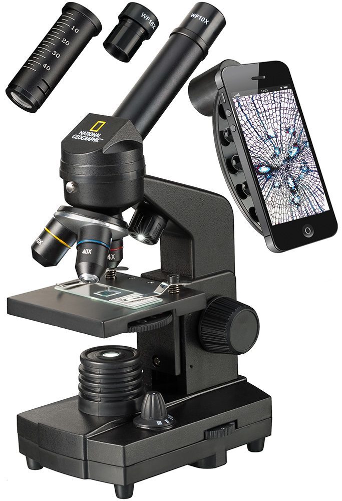 Микроскоп Bresser National Geographic 40–1280x с адаптером для смартфона - 9039001