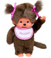 Мягкая игрушка Monchhichi Девочка в слюнявчике 20 см - 255550