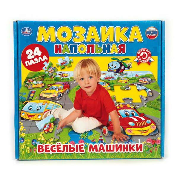 Мозаика напольная *Умка* веселые машинки. 24 пазла - 4690590110232
