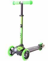Самокат трехколесный Y-SCOO RT TRIO DIAMOND 120 Monsters 3 высоты с блокировкой колес green Zoko - 5869
