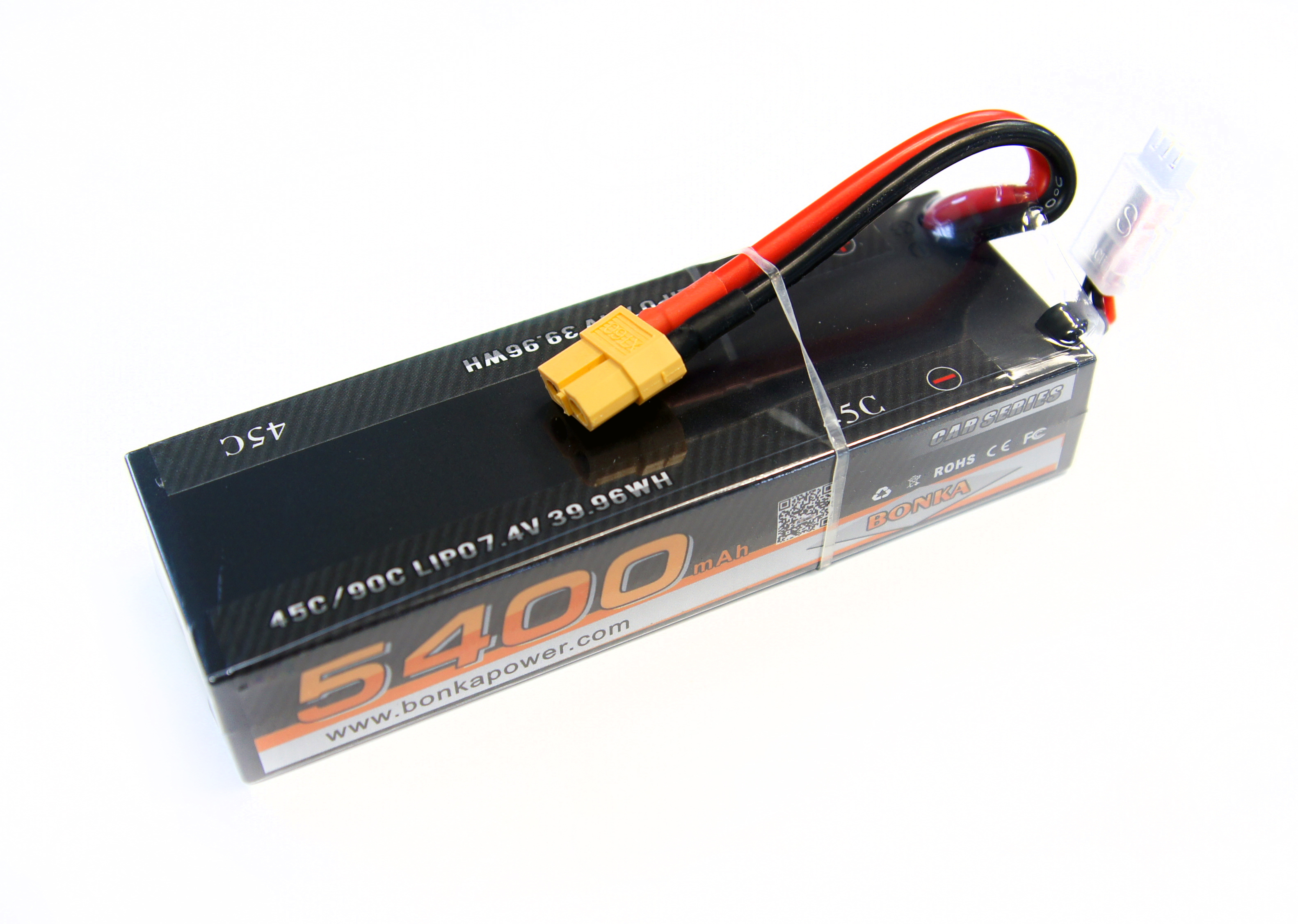 Аккумулятор LiPo Bonka 7.4V 5400 мАч 45C (XT60) - BKCAR-5400-45-2S1P