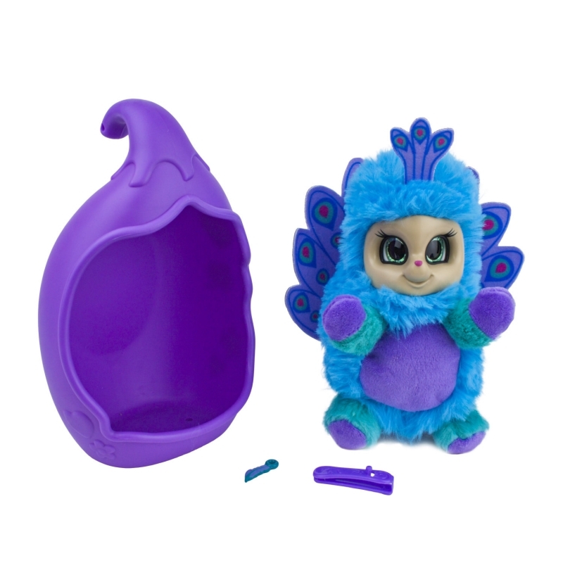 Мягкая игрушка Bush baby Павлин Паола со спальным коконом, 20 см - Т16319